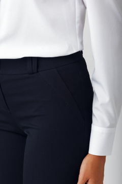 Брюки прямого кроя со стрелками и средней посадкой IVARI 302 синий - фото 4