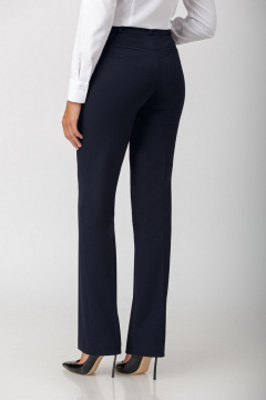 Брюки прямого кроя со стрелками и средней посадкой IVARI 302 синий - фото 3