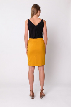 Желтая юбка из хлопка и текстиля на каждый день, демисезон BURVIN 7344-21 2 - фото 2