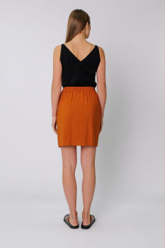 юбка оранжевая из вискозы и текстиля BURVIN 7354-21 1 - фото 2