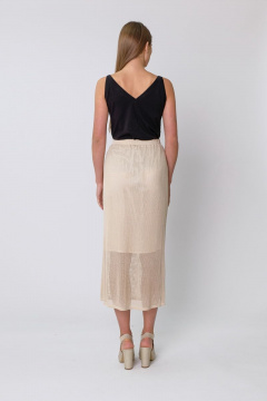 юбка бежевый из вискозы для каждый день BURVIN 7406-21 2 - фото 2