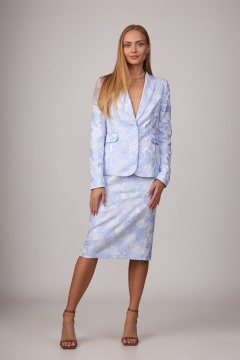 Костюм из костюмной ткани с приталенным жакетом Rosheli 830 - фото 1