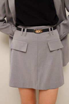 Комплект из жакета и юбки-шорт из текстиля PUR PUR 11-306 - фото 2