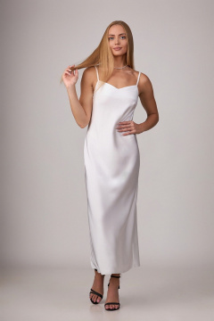 Комбинированный брючный костюм с атласом и оверсайз жакетом Rosheli 836 - фото 2