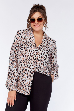 Блуза из вискозы с деталями на воротнике и рукавах Swallow 771 - фото 1