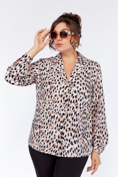 Блуза из вискозы с деталями на воротнике и рукавах Swallow 771 - фото 2