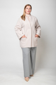 Жакет-кардиган из трикотажа с накладными карманами Shymoda 423-24 - фото 1