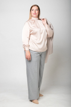 Свободные брюки из вискозы с эластичным поясом Shymoda 355-24 - фото 2