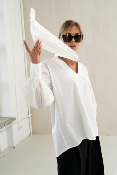 Блуза свободного силуэта с А-образным воротником SILVERSPICE S-6415 - фото 5