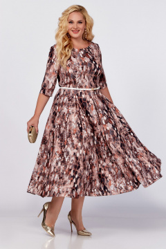 Платье прилегающего силуэта с рельефами и расклешенной юбкой Swallow 765 - фото 4