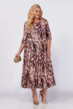 Платье прилегающего силуэта с рельефами и расклешенной юбкой Swallow 765 - фото 3