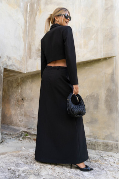 Костюм с укороченным кроп-жакетом и макси юбкой SILVERSPICE S-1420 - фото 2