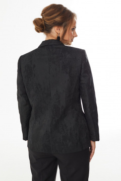 Стильный жакет из костюмной ткани с лацканами Condra 15086 черный - фото 5
