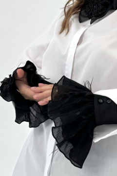 Модные съемные манжеты с перьями для нарядных образов Condra 19018 черный - фото 3