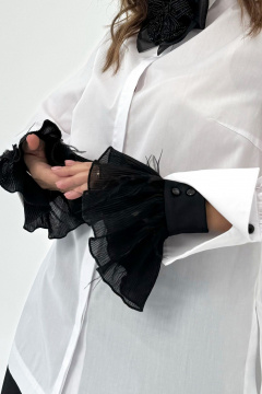 Модные съемные манжеты с перьями для нарядных образов Condra 19018 черный - фото 1