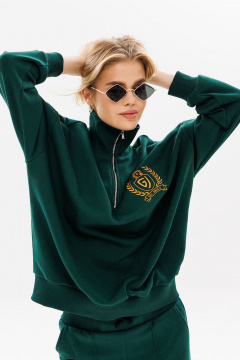 Яркий женский джемпер из хлопка с вышивкой, свободный силуэт GO F4077/25-02. 164-170 - фото 3