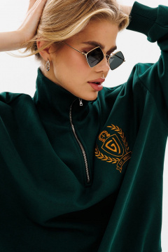 Демисезонный женский джемпер из трикотажа с вышивкой, комфорт и стиль GO F4077/25-02. 170-176 - фото 4