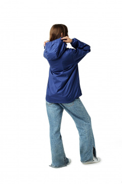 Голубой демисезонный анорак из плащёвой ткани с капюшоном и утеплителем MT.Style 249761164 - фото 5