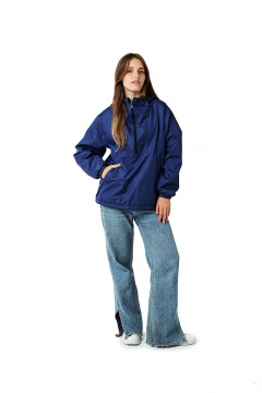 Голубой демисезонный анорак из плащёвой ткани с капюшоном и утеплителем MT.Style 249761164 - фото 1