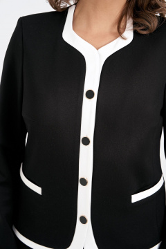 Деловой костюм из трикотажа с жакетом и юбкой на подкладке IVA 1493 - фото 5