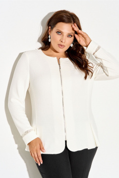 Демисезонный джемпер из трикотажа с застежкой и сетчатыми вставками IVA 1611 - фото 4