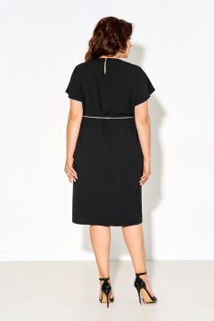 Черное платье полуприлегающего силуэта с капельным вырезом IVA 1616 - фото 2