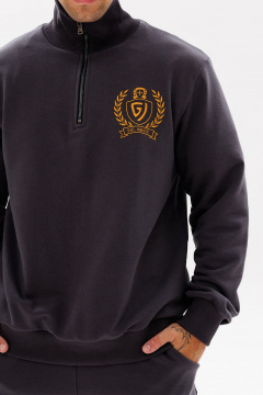 Комфортный демисезонный джемпер из хлопка с вышивкой GO M4077/30-03. 176-182 - фото 3