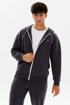 Зип-худі с логотипом и капюшоном для комфортных образов GO M4081/30-03. 176-182 - фото 1