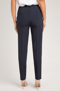 Деловой костюм-двойка с полуприталенным жакетом и брюками IVARI 10403/1 графит_синий - фото 3