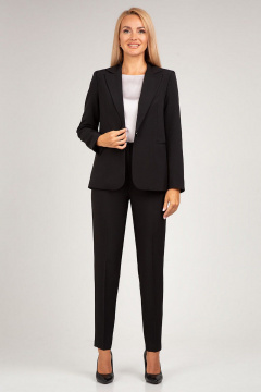 Классический костюм-двойка с зауженными брюками и пиджаком IVARI 10403/1 черный - фото 1