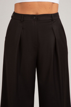 Костюм-двойка с асимметричным жилетом и брюками палаццо IVARI 20713 черный - фото 5