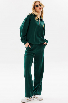 Зеленый костюм с свитшотом и брюками из трикотажа GO F3077/25-02. 164-170 - фото 2