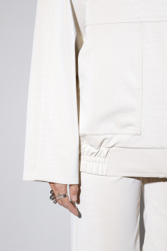 Куртка-бомбер из экокожи с анималистичным принтом PiRS 5311 светло-бежевый - фото 4