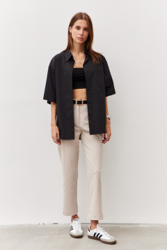 Деловая рубашка из хлопка с коротким рукавом Luitui R2052 - фото 1