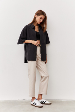 Деловая рубашка из хлопка с коротким рукавом Luitui R2052 - фото 5