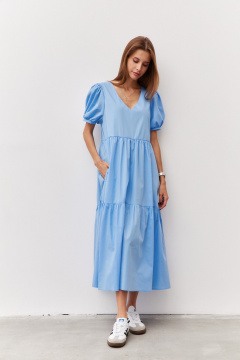 Летнее платье из хлопка с коротким рукавом Luitui R1090.1 - фото 4