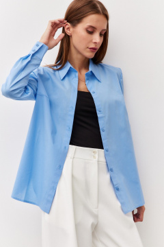 Классическая хлопковая блузка с бантом-завязкой Luitui R5068 - фото 4