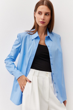 Классическая хлопковая блузка с бантом-завязкой Luitui R5068 - фото 2