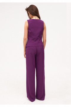 Демисезонный женский костюм 3-ка из текстиля фиолетовый KaVaRi 8042.1 фиолетовый - фото 3