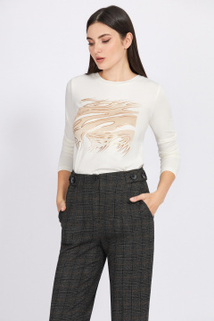 Серые брюки со стрелками из ткани с вискозой Bazalini 4972 - фото 2