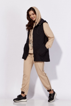 Комплект из костюма с жилетом, свитшотом и брюками Luna 185 горчица - фото 5