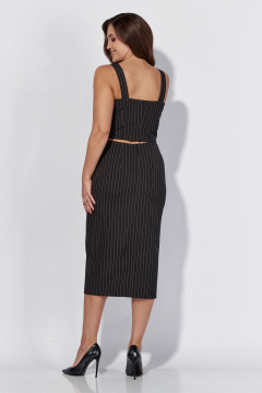 Облегающая женская юбка с разрезом и притачным ремнем Luna 184 тёмный_графит - фото 2