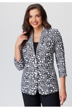 Жакет удлиненный с рельефами и карманами из джинсовой ткани БелЭльСтиль 203-2 83 22 камушки - фото 3