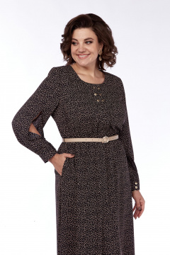 Нарядное платье из плательной ткани с пуговицами и ремнём Jurimex 3176 - фото 3