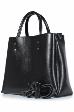 Экокожа сумка на три отделения и длинном ремне-кастуре Galanteya 45022.23с414к45 черный - фото 1