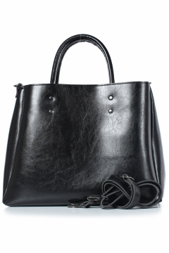 Экокожа сумка на три отделения и длинном ремне-кастуре Galanteya 45022.23с414к45 черный - фото 2