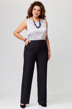 Брючные классические брюки из текстильной ткани Fita 20261 черный - фото 1