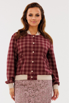 Демисезонный жакет-бомбер из текстиля с прорезными карманами Angelina & Сo 1137 - фото 2