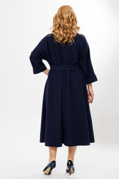 Нарядное макси платье с вышивкой и карманами BRELA 2354.1 темно-синий - фото 2