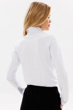 Круглогодичная белая трикотажная водолазка с рукавом-реглан GO F1020/01-01. 164-170 - фото 4